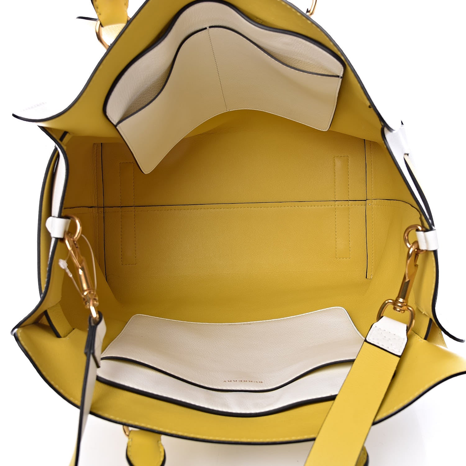 Burberry Soft Grain Calfskin Large Belt Bag White Yellow 6 of 14