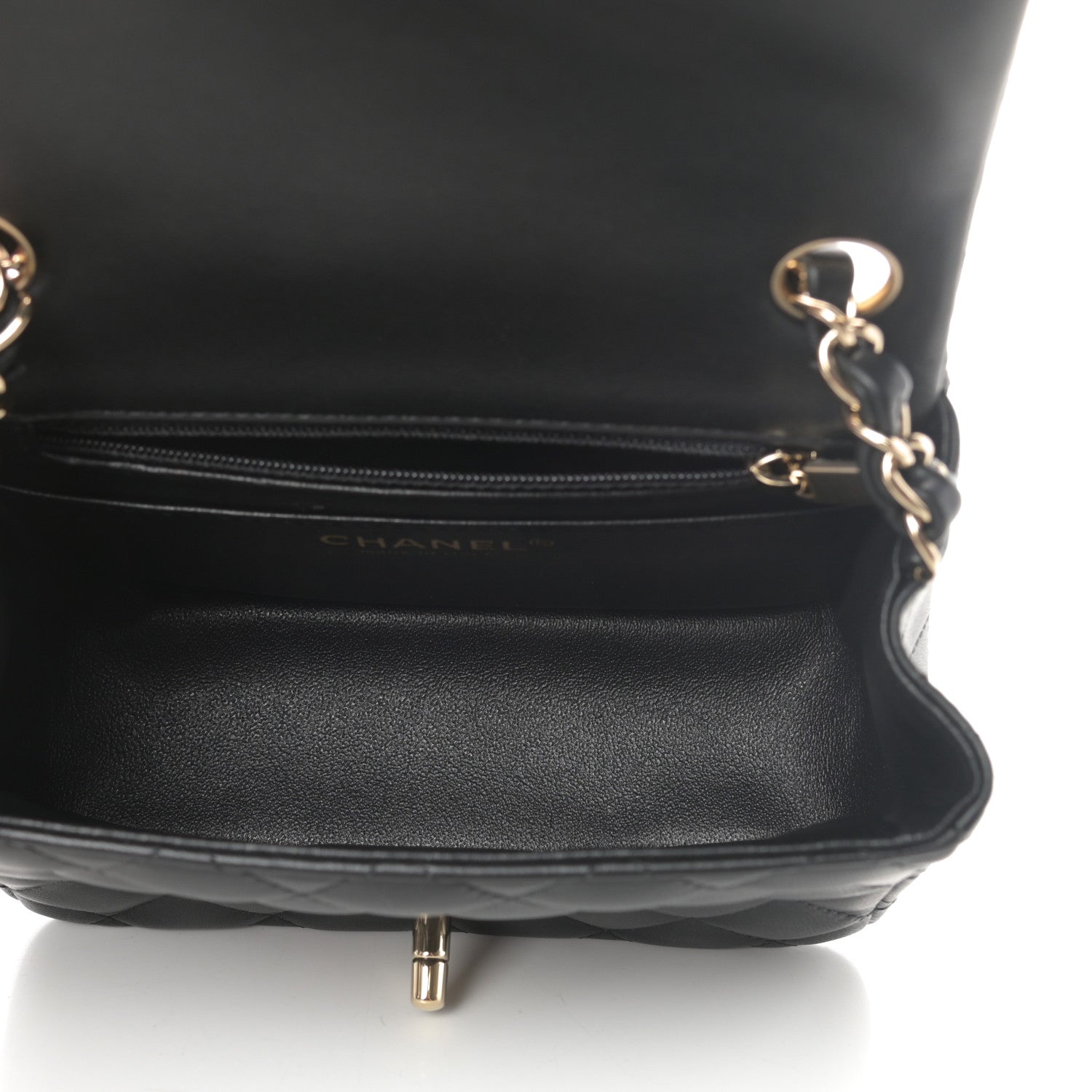 Chanel Lambskin Quilted Mini Square Flap Black 5 of 13