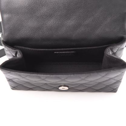 Chanel Grained Calfskin Quilted 2.55 Reissue Flap Belt Bag Clutch Black 7 of 7