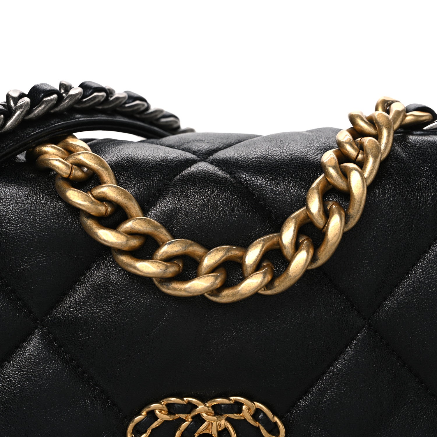 Chanel Goatskin Quilted Medium Chanel 19 Flap Black 7 of 9