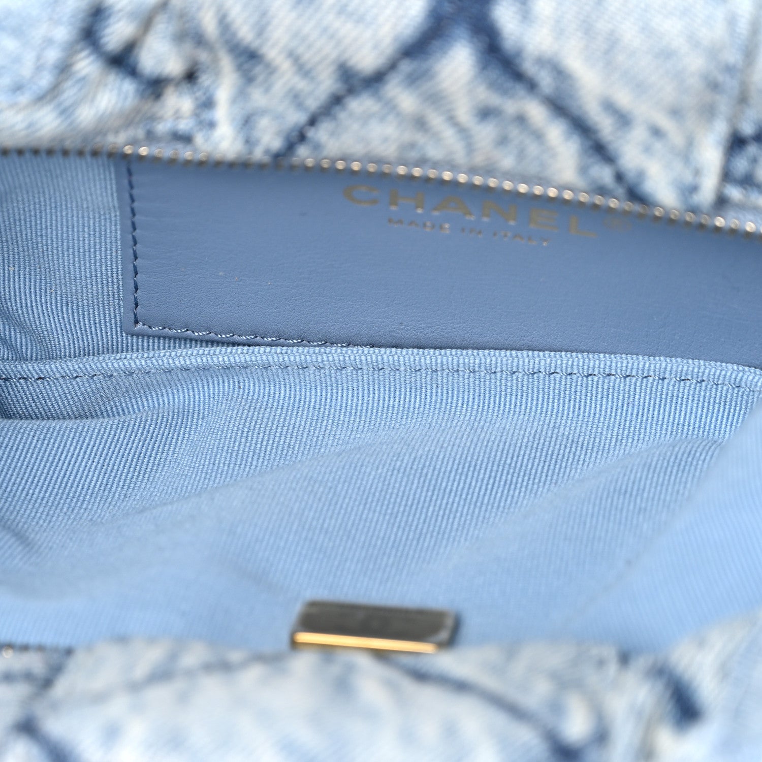 Chanel Washed Denim Quilted Mini Bow Bag Blue 5 of 10