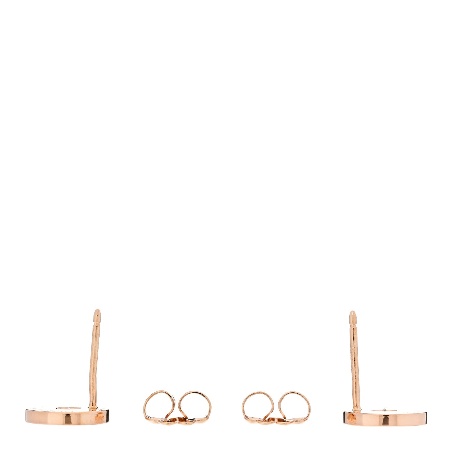 18K Rose Gold Diamond 1837 Circle Earrings