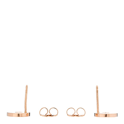 Tiffany 18K Rose Gold Diamond 1837 Circle Earrings 3 of 5