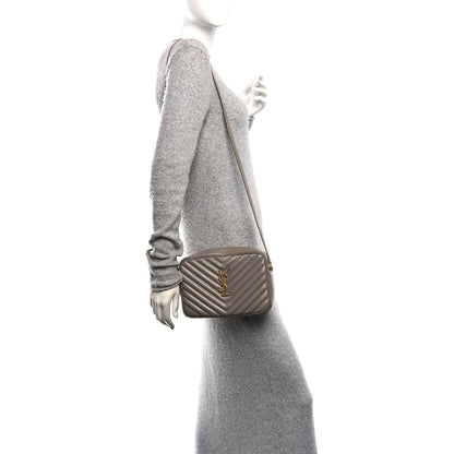 Saint Laurent Calfskin Matelasse Monogram Lou Camera Bag Greyish Brown 2 of 10