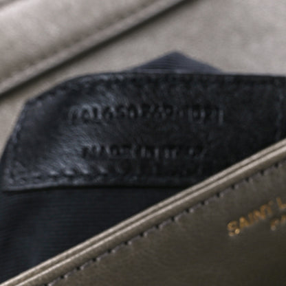 Saint Laurent Lambskin Quilted Mini Becky Chain Bag Grey Kaki 8 of 12
