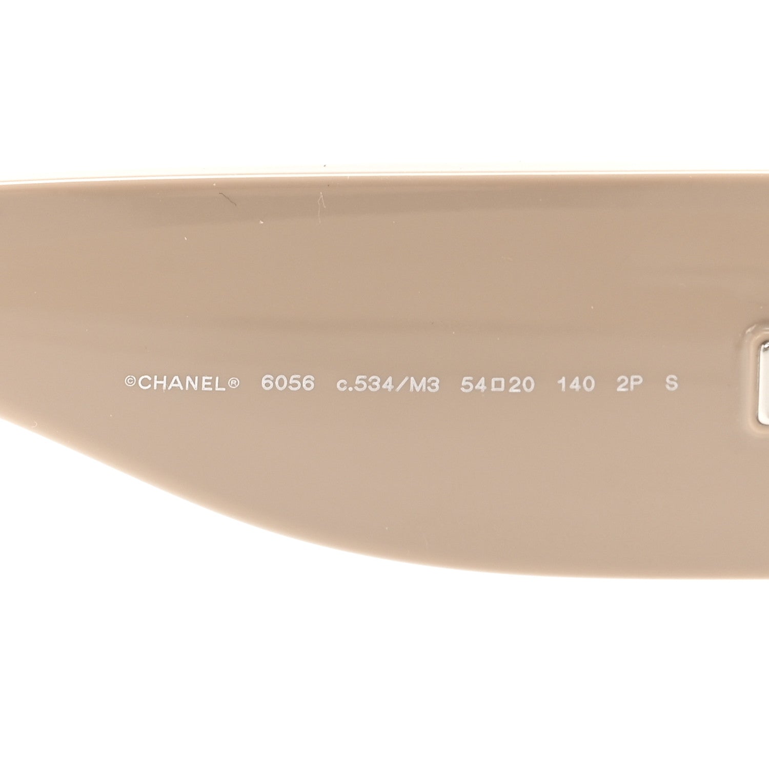 Chanel Acetate Cat Eye Sunglasses 6056 Black Beige 6 of 8