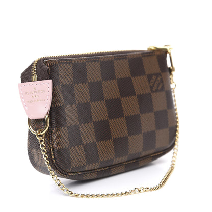 Louis Vuitton Damier Ebene 2020 Christmas Animation Big Wheel Mini Pochette Accessories Rose Ballerine 2 of 6
