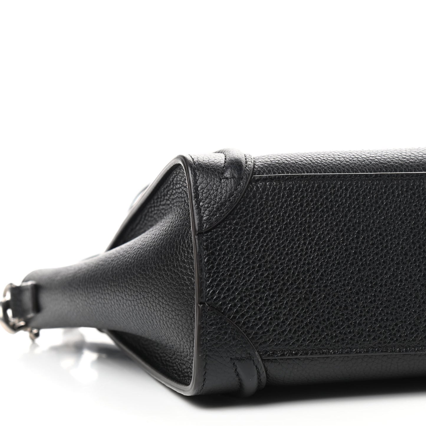 Drummed Calfskin Nano Luggage Black