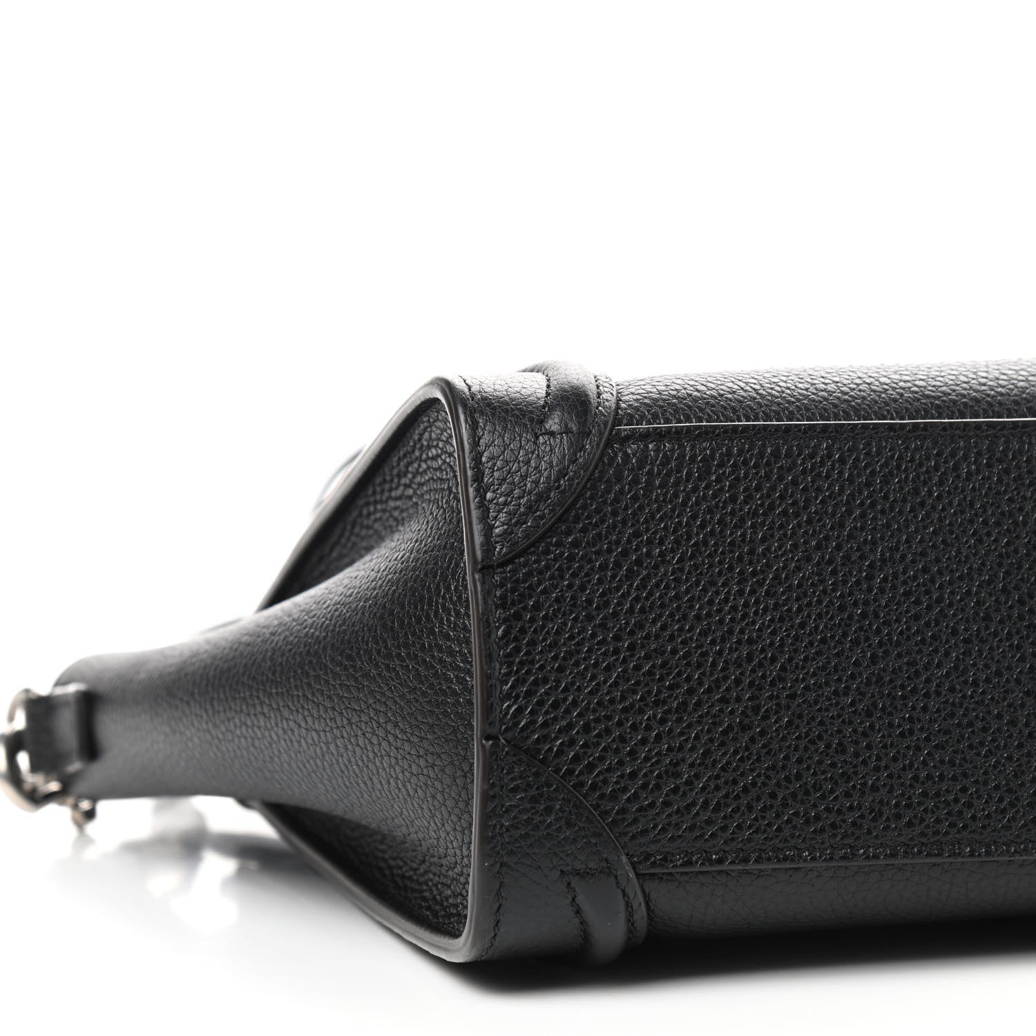Celine Drummed Calfskin Nano Luggage Black 6 of 9
