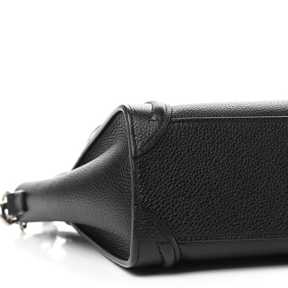 Celine Drummed Calfskin Nano Luggage Black 6 of 9
