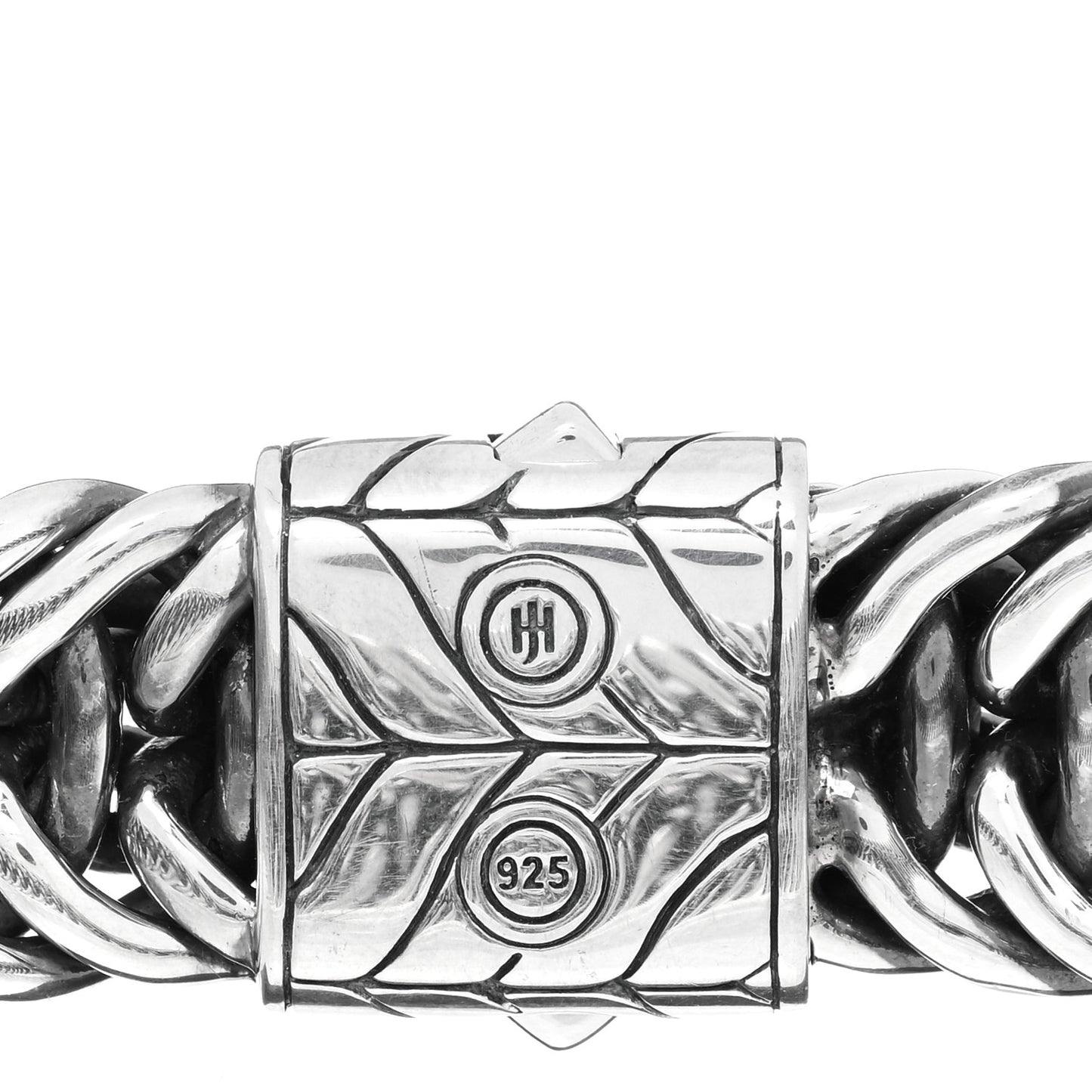 Sterling Silver Diamond 15mm Kami Chain Bracelet