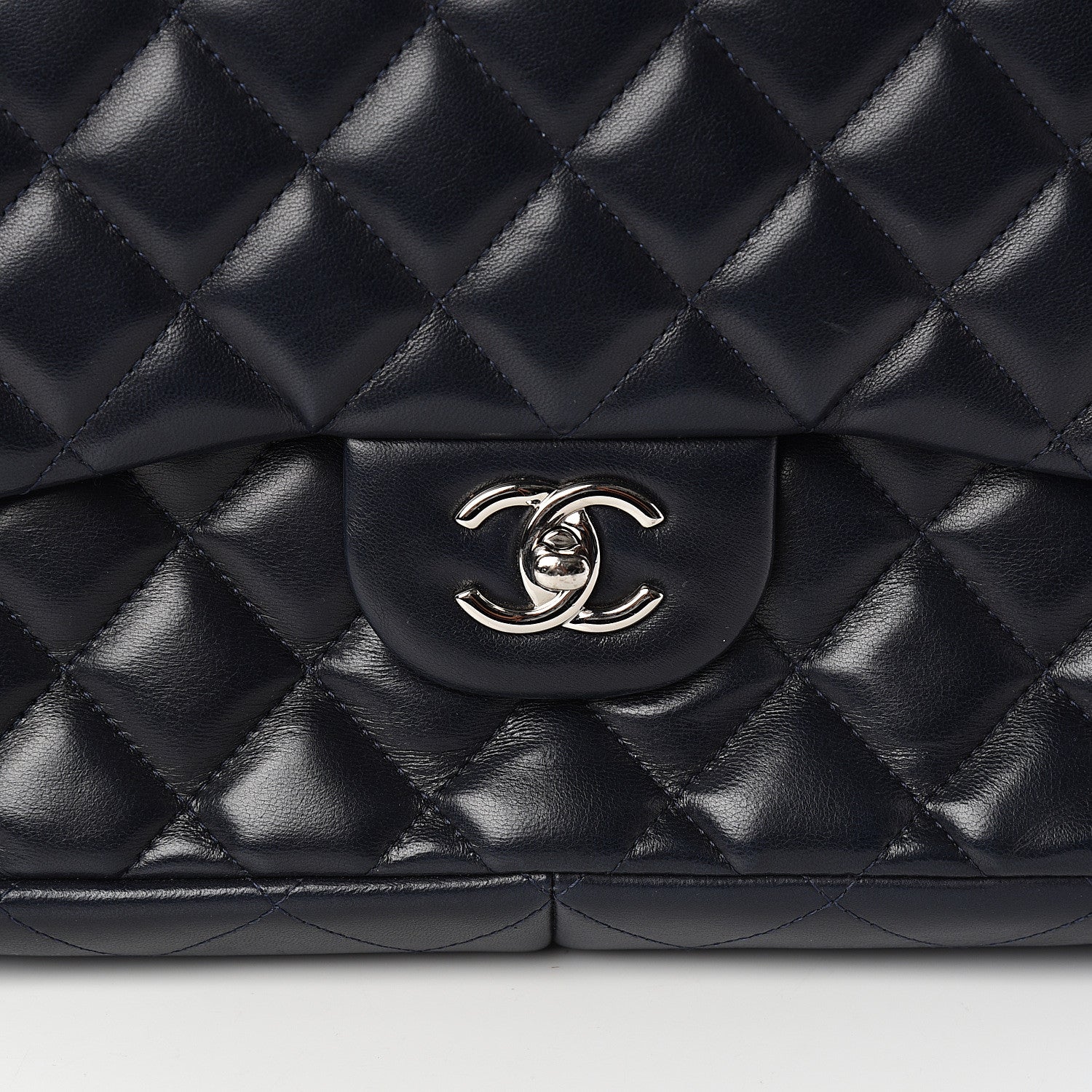Chanel Lambskin Quilted Jumbo Double Flap Black 9 of 9