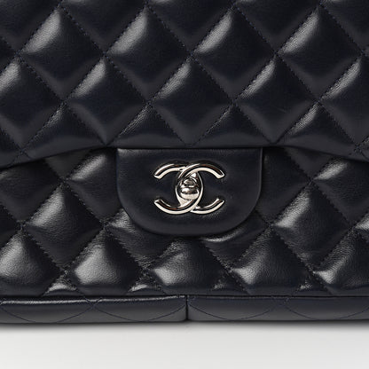 Chanel Lambskin Quilted Jumbo Double Flap Black 9 of 9