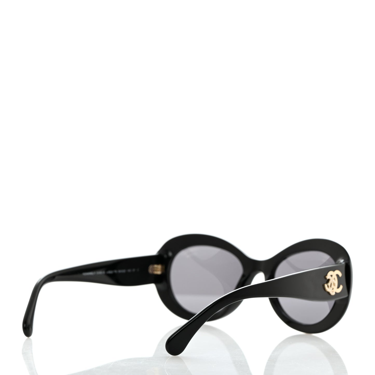 Acetate Polarized Oval CC Sunglasses 5469-B Black