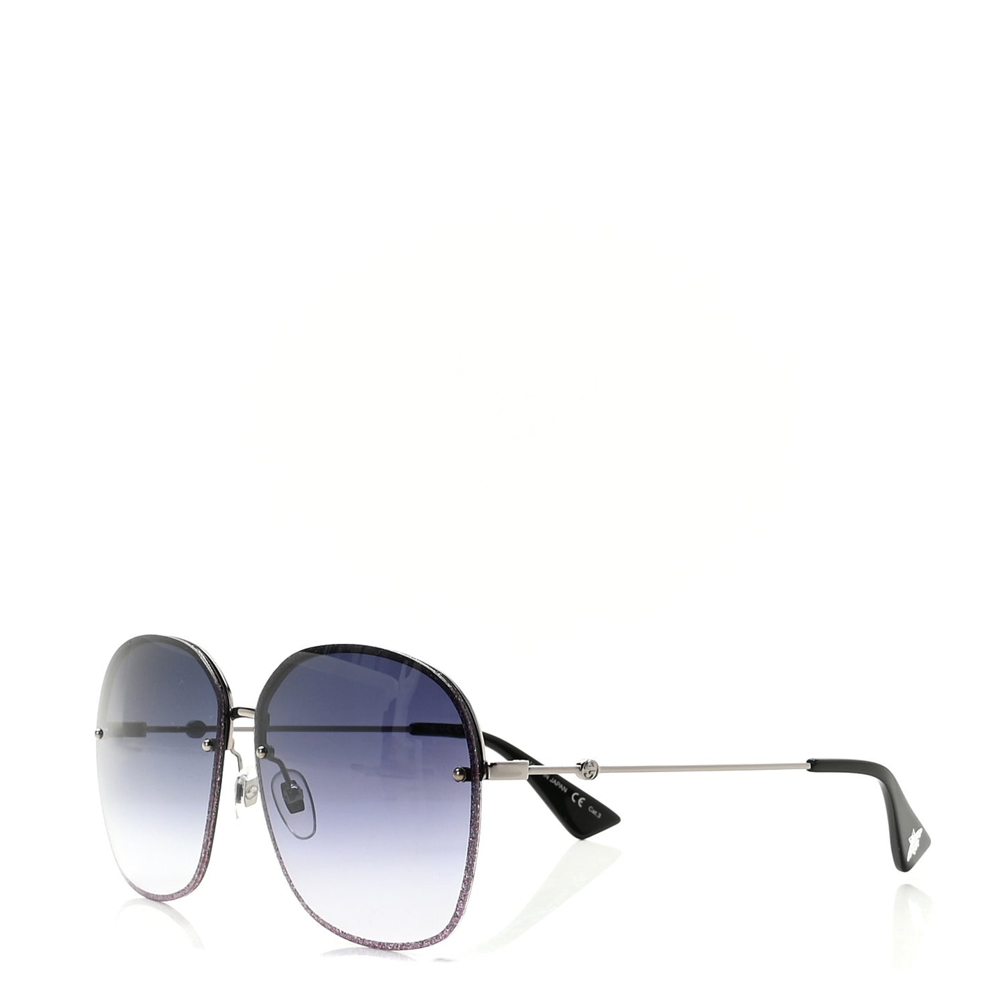 Metal Square Frame Sunglasses GG0228S Grey