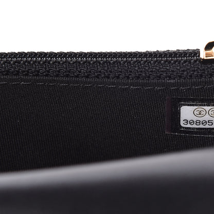 Chanel Calfskin Quilted Maxi Pearls Clutch With Chain Black 10 of 10