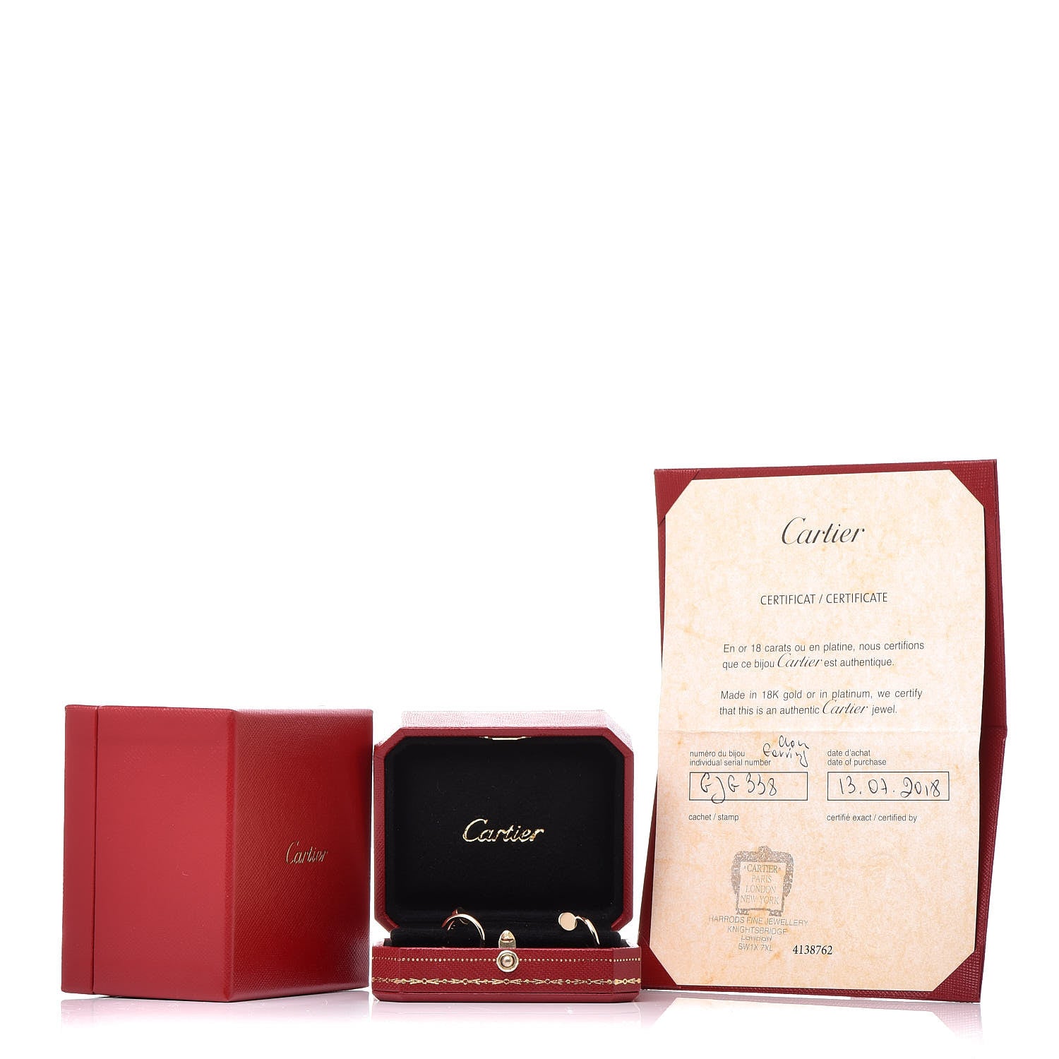 Cartier 18K Yellow Gold Juste Un Clou Hoop Earrings 5 of 5