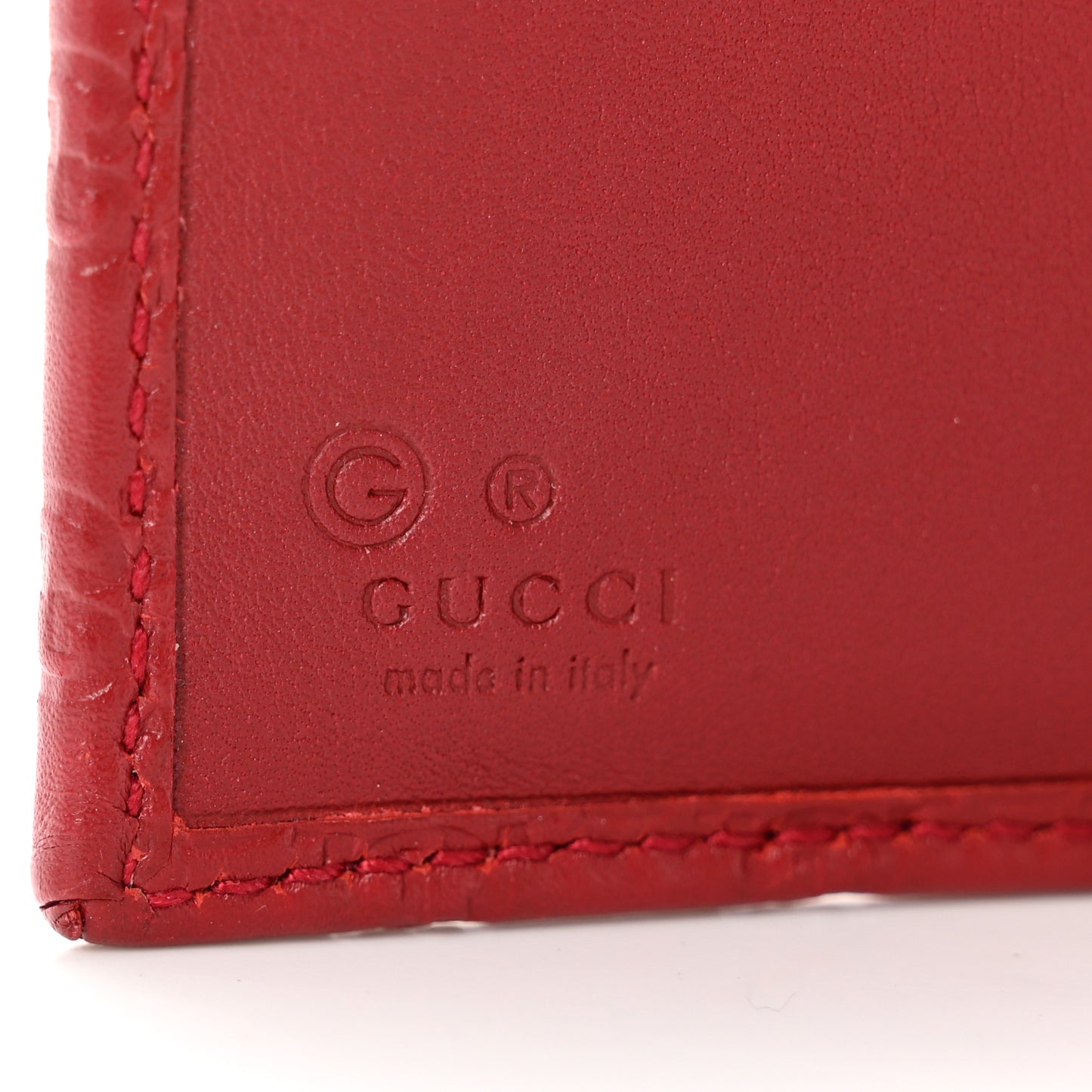 Microguccissima Bi-Fold Wallet Red