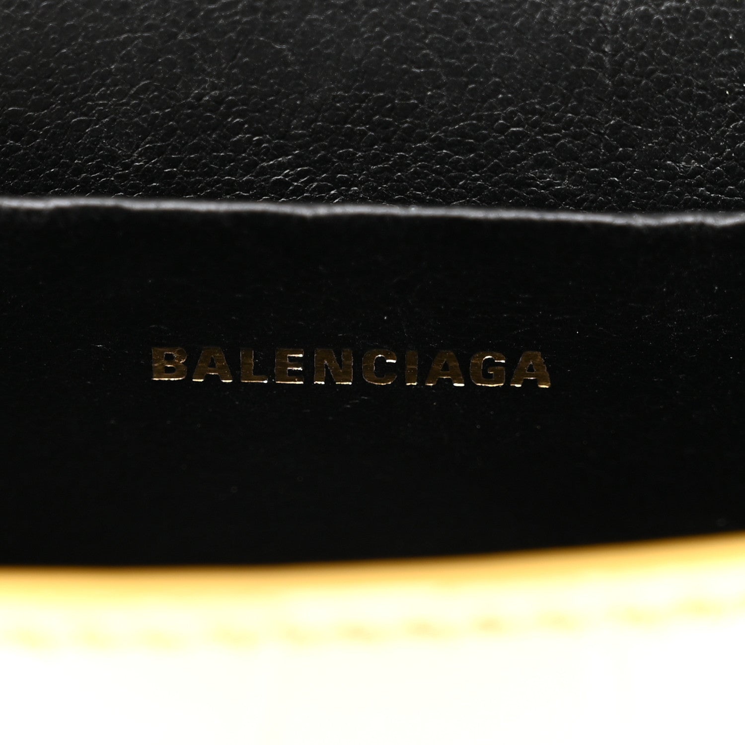 Balenciaga Metallic Calfskin Crocodile Embossed Hourglass Top Handle Bag Mini Gold 7 of 13