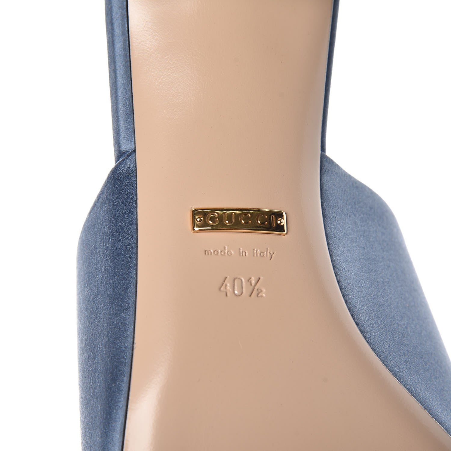 Gucci Silk Satin Crystal Embellished Bow Mules 40.5 Carta Zucchero 7 of 11
