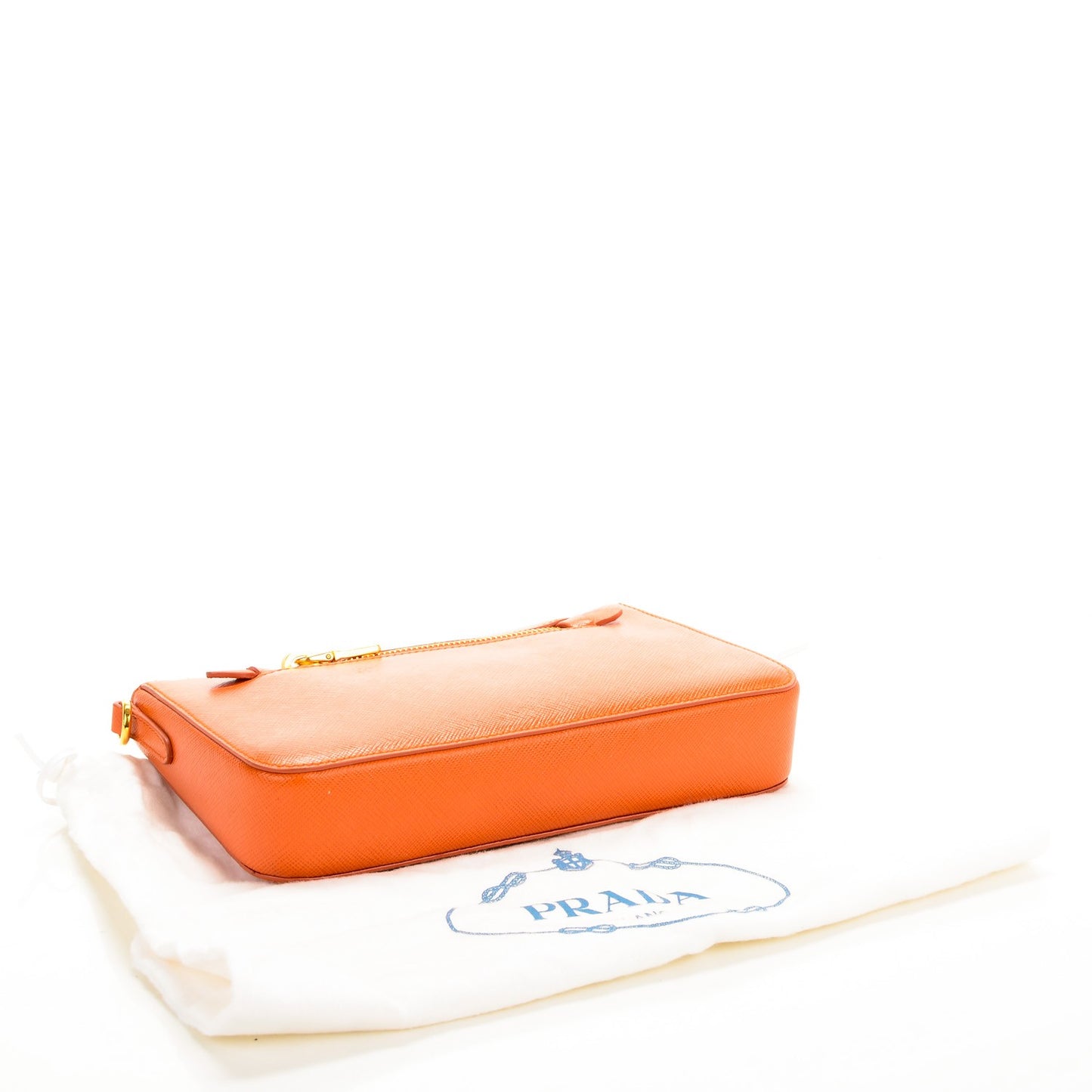 Saffiano Zip Crossbody Bag Papaya