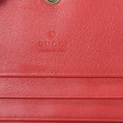 Gucci Calfskin Matelasse GG Marmont Card Case Wallet Hibiscus Red 5 of 9