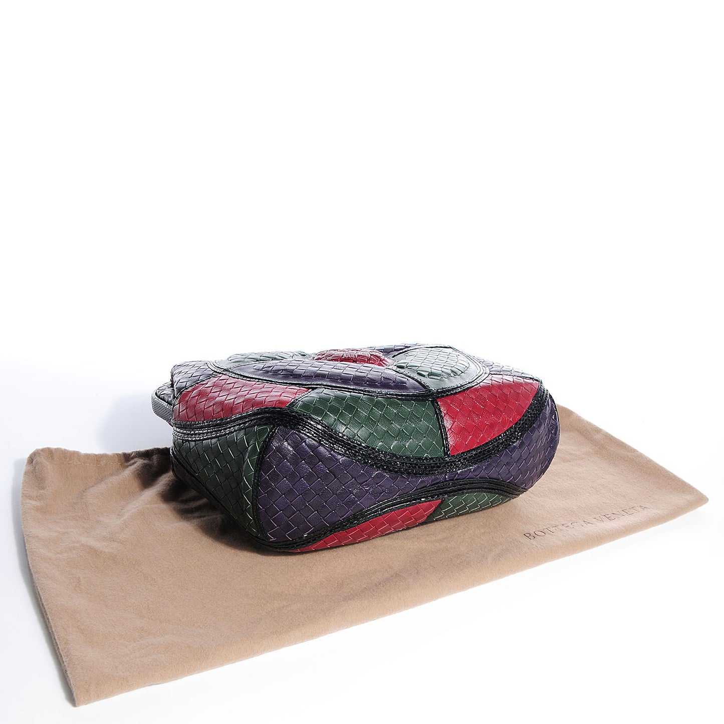 Intrecciato Goatskin Ayers Trim Frame Satchel Multicolor