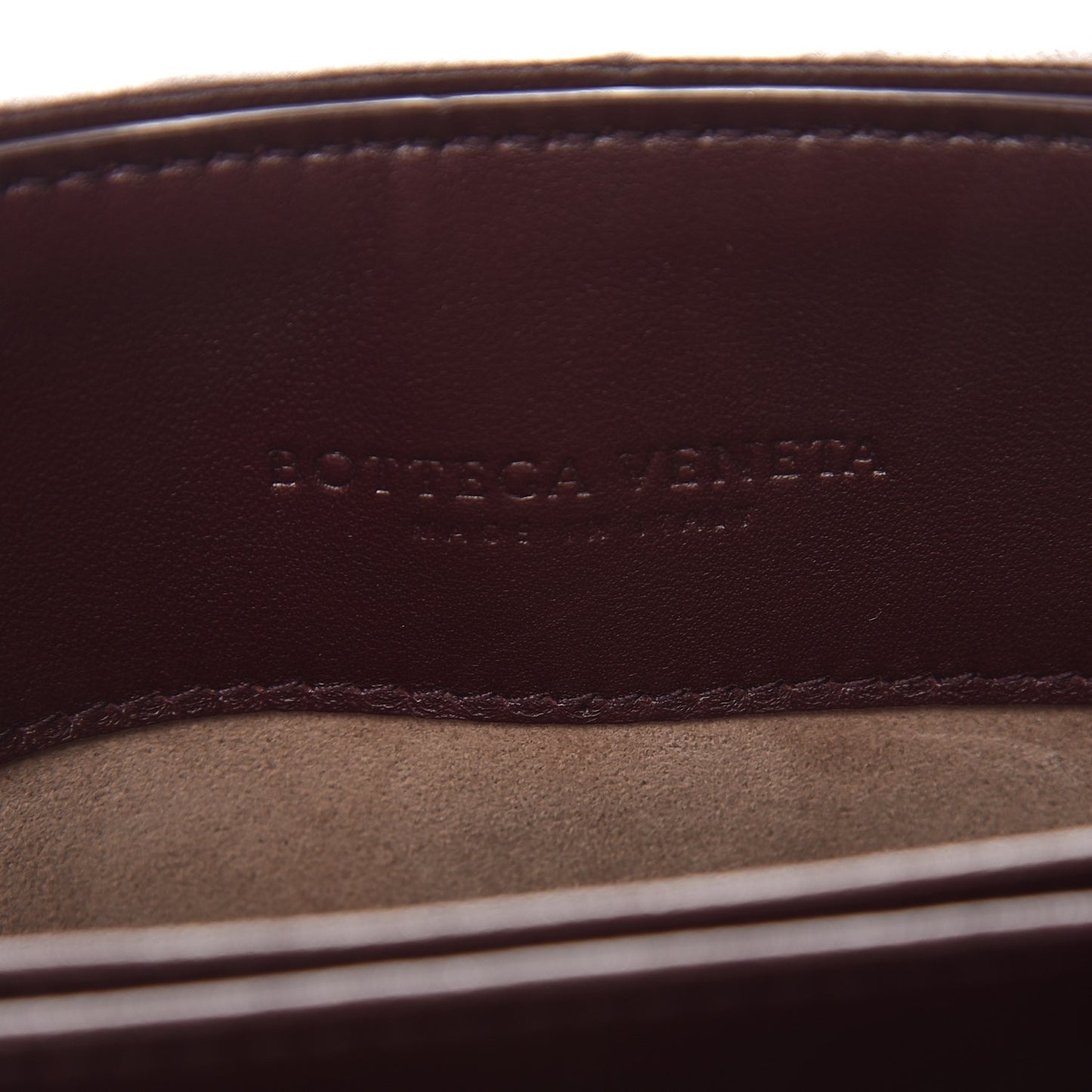 Nappa Intrecciato Baby Olimpia Shoulder Bag Dark Barolo