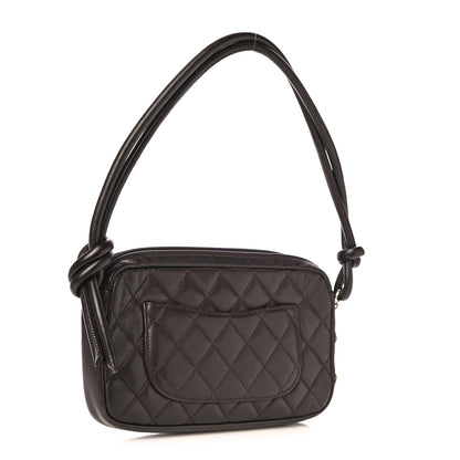 Chanel Calfskin Quilted Cambon Pochette Brown Beige 3 of 17