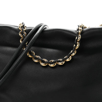 Loewe Mellow Nappa Medium Donut Chain Flamenco Knot Clutch Black 8 of 10