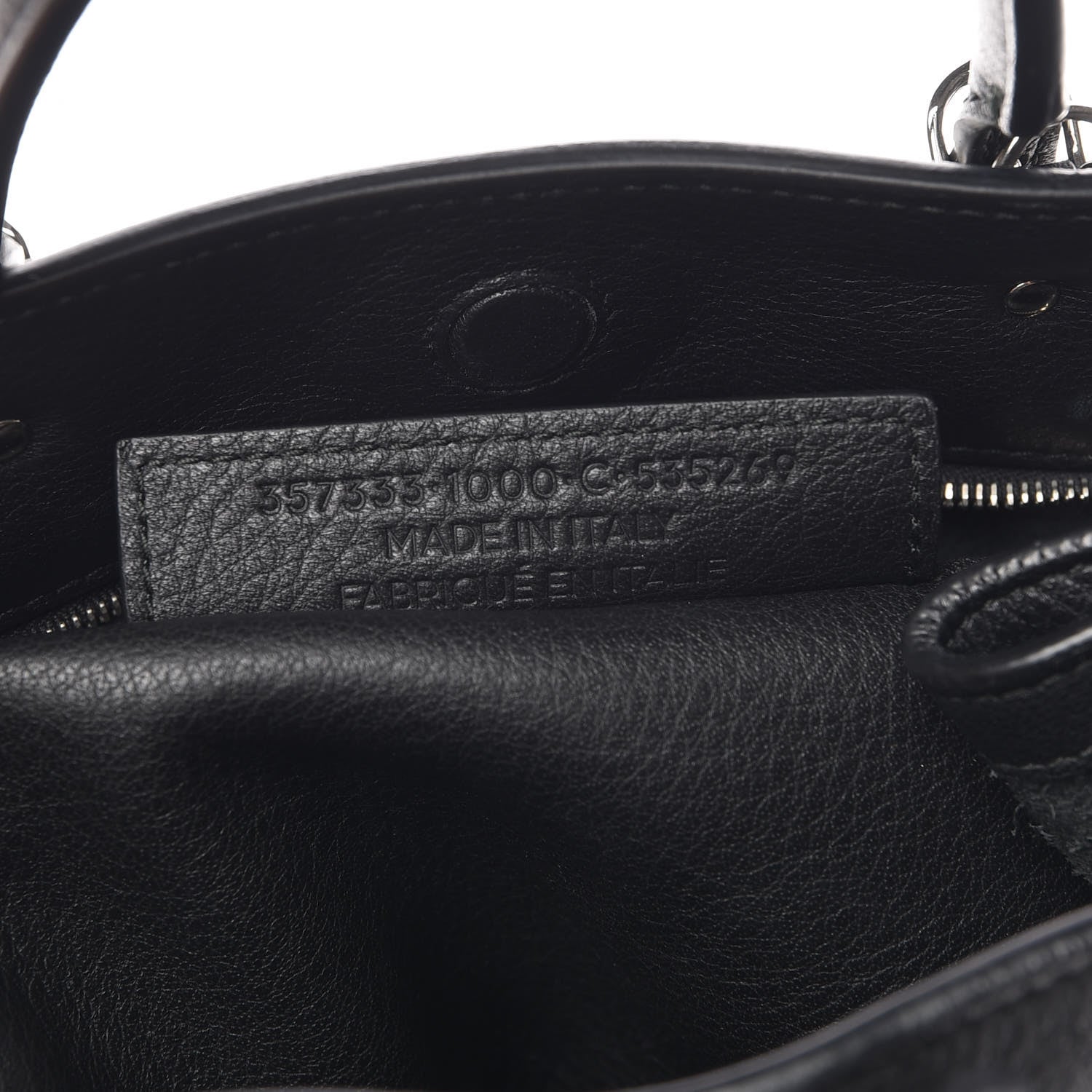 Balenciaga Grained Calfskin Papier Mini A4 Zip Around Tote Black 7 of 7