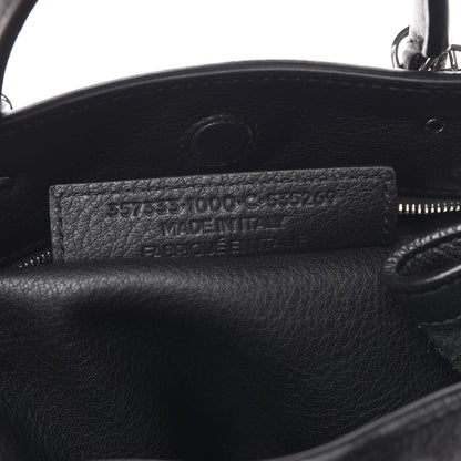 Balenciaga Grained Calfskin Papier Mini A4 Zip Around Tote Black 7 of 7