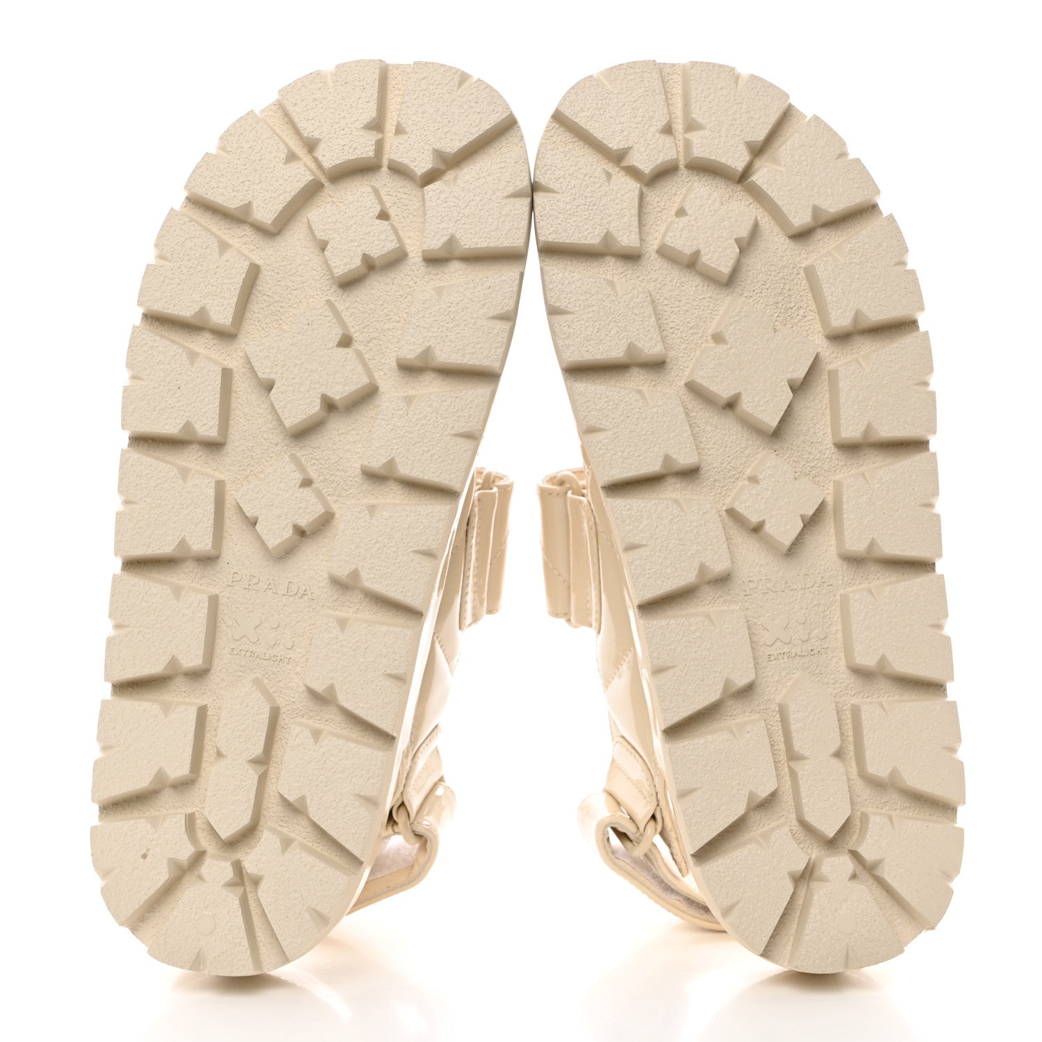 Prada Patent Quilted Padded Slingback Sandals 36 Ivory 5 of 10
