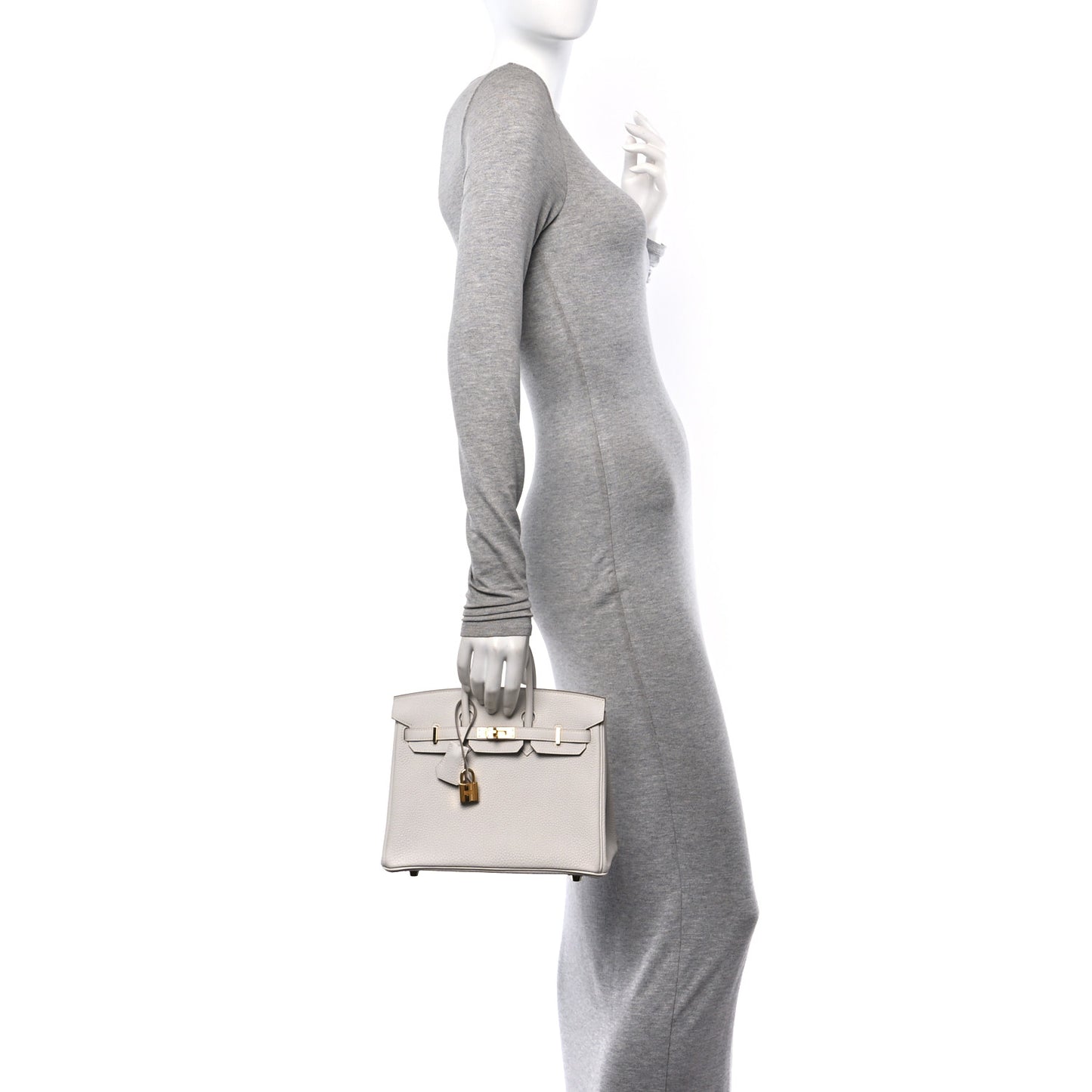 Togo Birkin 25 Gris Pale