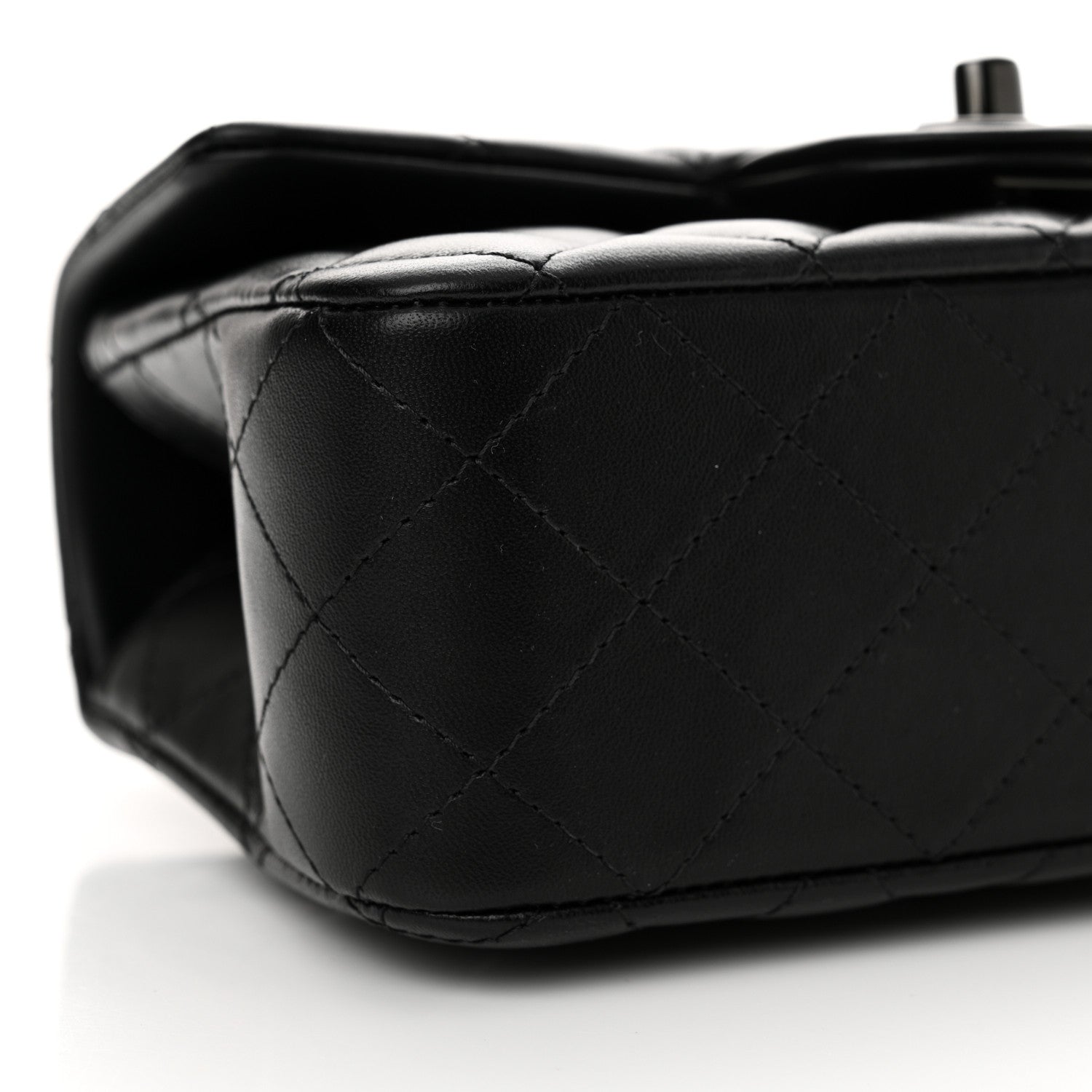 Chanel Lambskin Quilted Mini Top Handle Rectangular Flap So Black 9 of 10