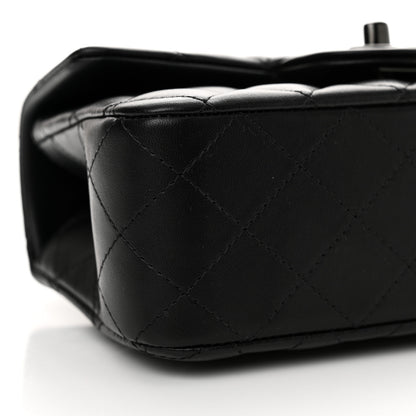 Chanel Lambskin Quilted Mini Top Handle Rectangular Flap So Black 9 of 10