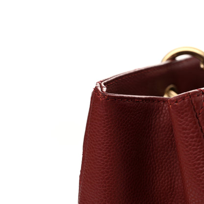 Chanel Caviar Quilted Grand Shopping Tote GST Red 12 of 15
