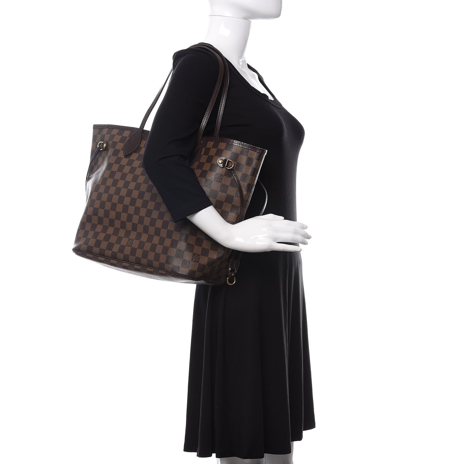 Louis Vuitton Damier Ebene Neverfull MM 2 of 12