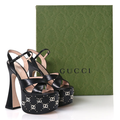 Gucci Malaga Kid Interlocking G Studs 155mm Platform Sandals 35 35 Black 8 of 8