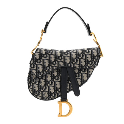 Christian Dior Oblique Mini Saddle Bag Blue 1 of 10