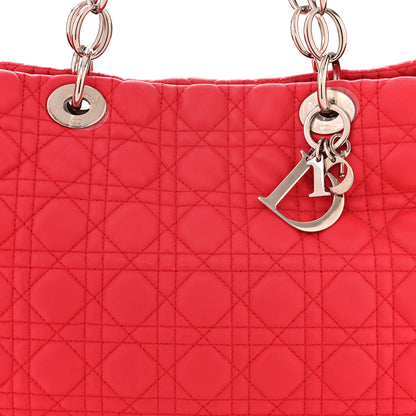 Christian Dior Lambskin Cannage Large Dior Soft Shopping Tote Red 8 of 10