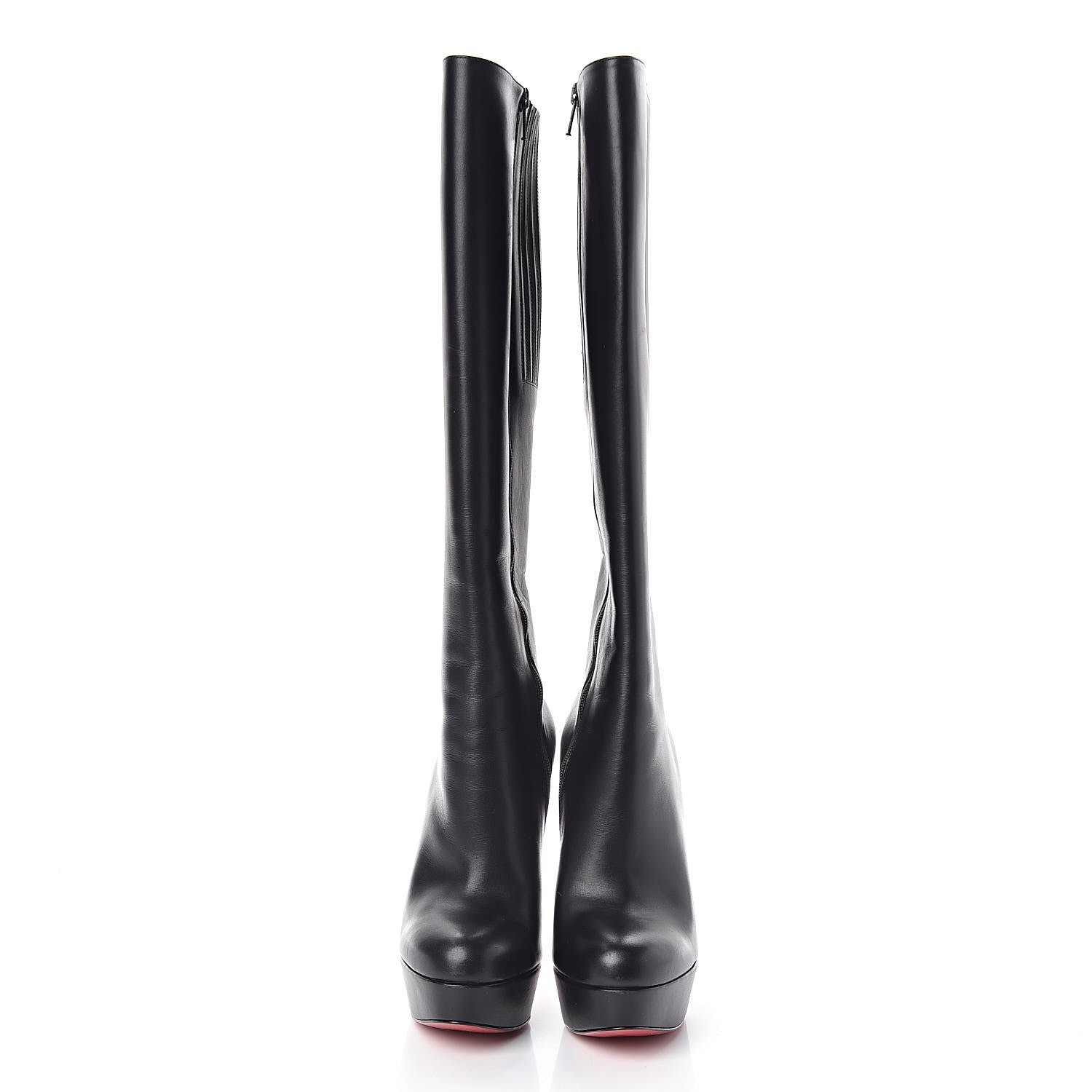 Christian Louboutin Calfskin Bianca Botta 140 Knee Boots 36 Black 2 of 7