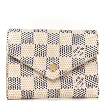Louis Vuitton Damier Azur Victorine Wallet Rose Ballerine 1 of 6