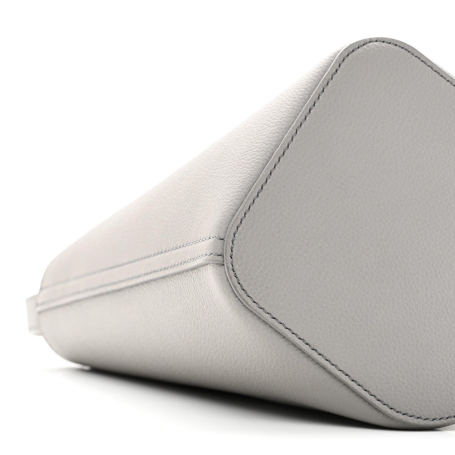 Loewe Soft Grained Calfskin Mini Pebble Bucket Bag Pearl Grey 8 of 9
