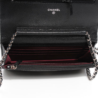 Chanel Caviar Quilted Wallet On Chain WOC Black 10 of 10