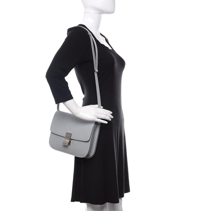 Celine Smooth Calfskin Medium Classic Box Flap Bag Slate 2 of 10