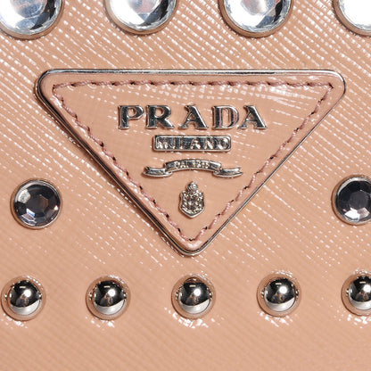 Prada Saffiano Vernice Crystal Pyramid Bag Cammeo 6 of 10