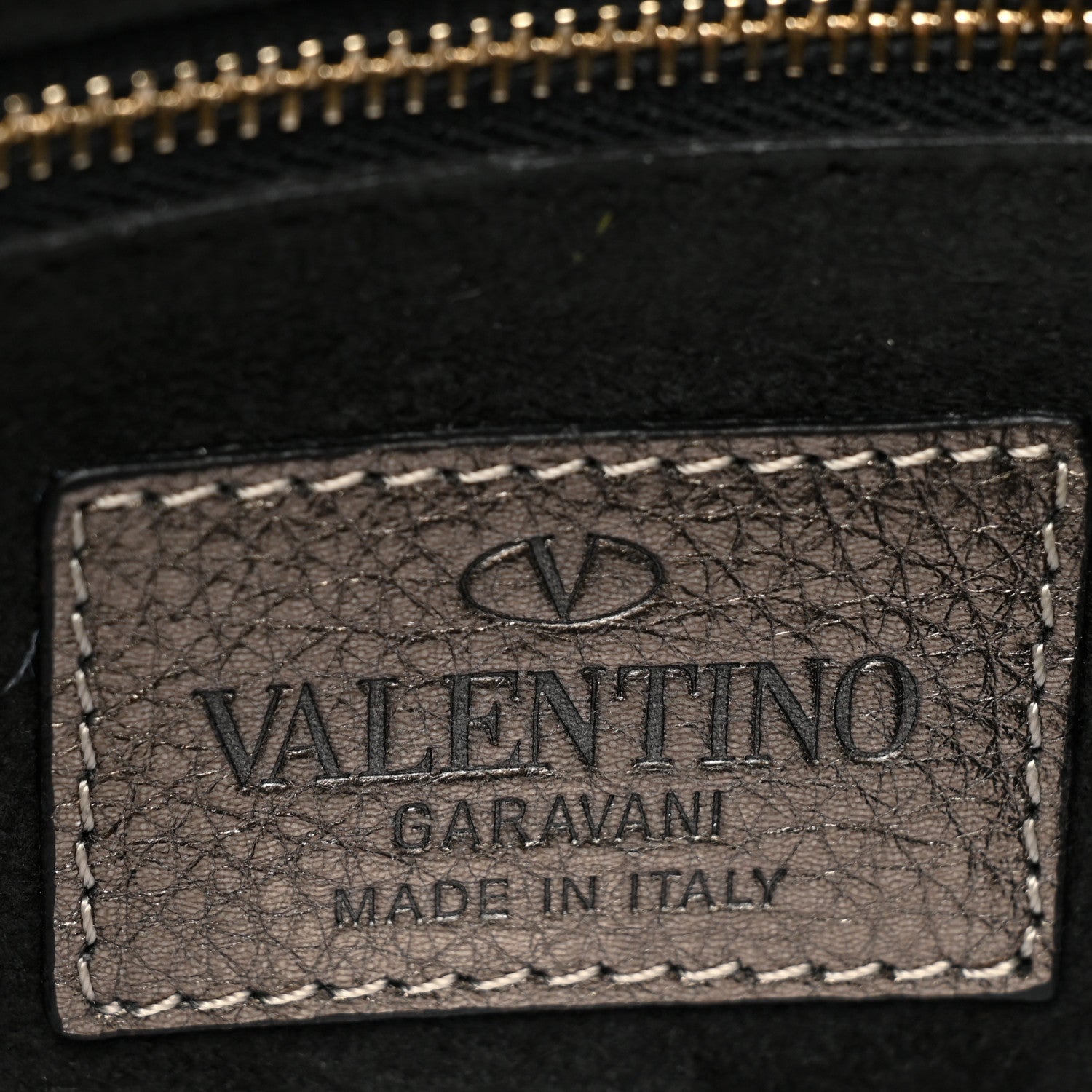 Valentino Garavani Metallic Pebbled Calfskin Small Rockstud Single Handle Flap Bag Sasso 6 of 9