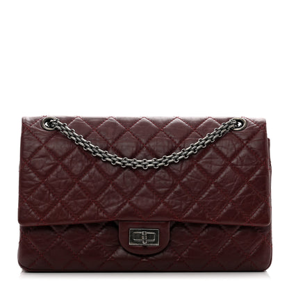 Chanel Aged Calfskin Quilted 2.55 Reissue 225 Flap Dark Burgundy 1 of 11