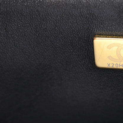Chanel Shiny Lambskin Quilted Pearl Twist Mini Square Flap Black 7 of 11